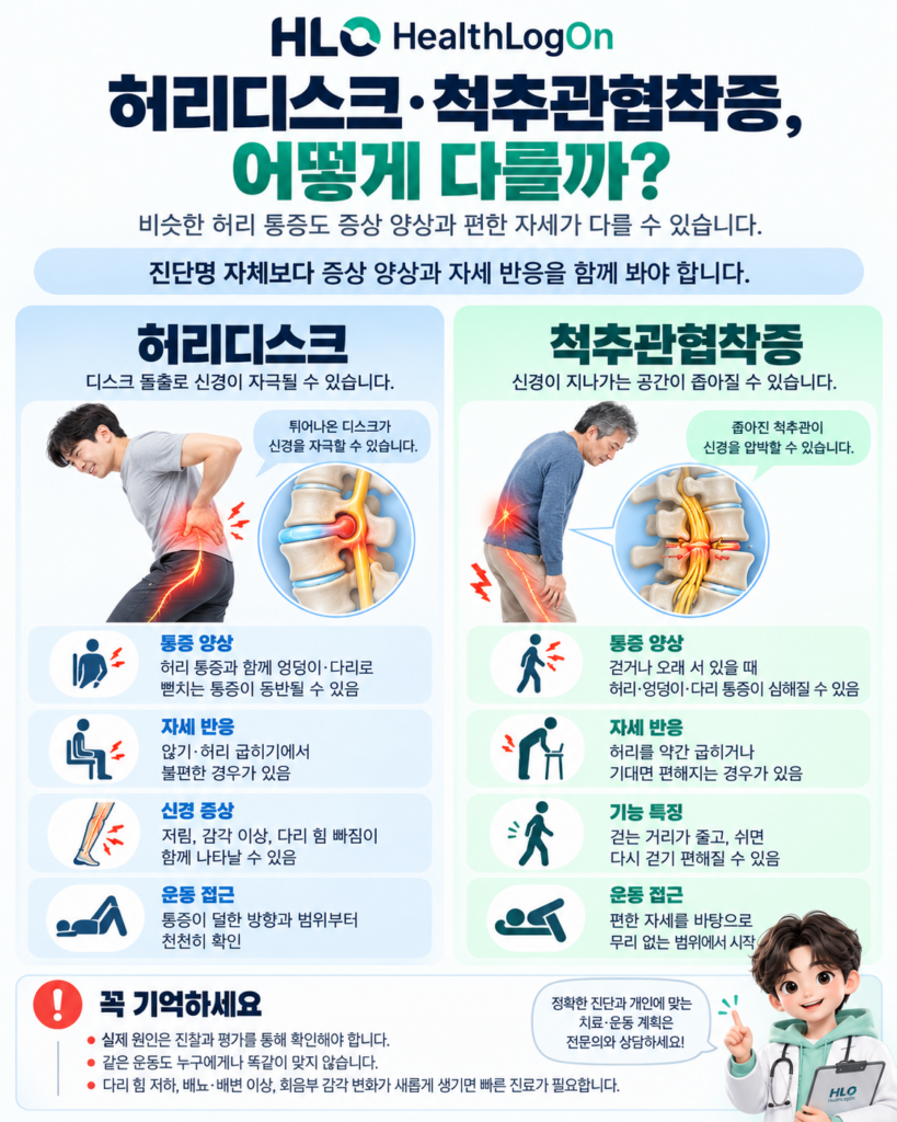 요추·추간판·신경 구조 이해하기